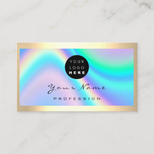 Carte De Visite Logo Eyelash maquillage Artiste Cheveux Holographe
