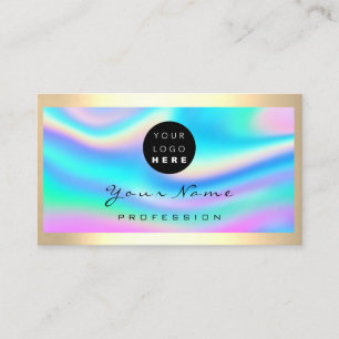Carte De Visite Logo Eyelash Maquillage Artiste Coiffeur Holograph