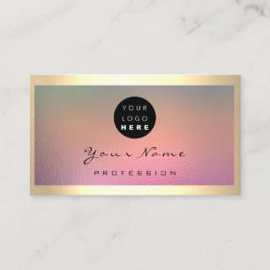 Carte De Visite Logo Eyelash Maquillage Artiste Rose de cheveux Om