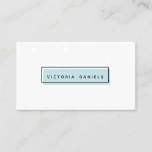 Carte De Visite Logo féminin Bleu clair Professionnel minimal