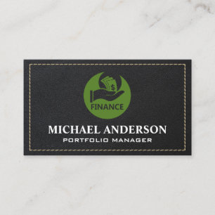 Carte De Visite Logo Finance   Plan En Cuir