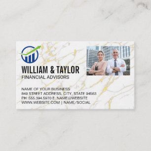 Carte De Visite Logo financier   Personnes d'affaires