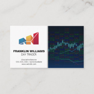 Carte De Visite Logo financier Stocks du jour