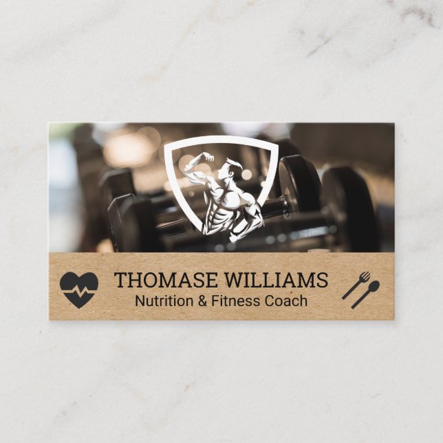 Carte De Visite Logo Fit Man | Baies | Fitness (Devant)