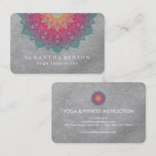 Carte De Visite Logo Fleur de Lotus Élégant Yoga