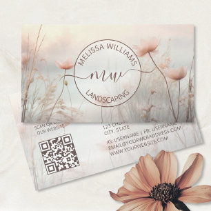 Carte De Visite Logo Fleurs Sauvages Rêveuses