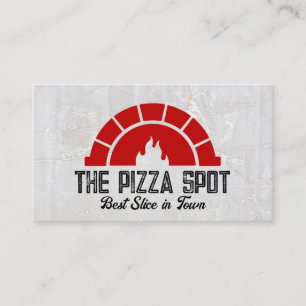 Carte De Visite Logo Four à Briques Flame Magasin de Pizza