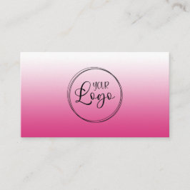 Carte De Visite Logo Fuchsia rose chaud