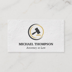 Carte De Visite Logo Gavel   Procureur   Droit