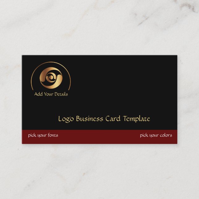 Carte De Visite Logo Gold Crop Circles - Logo Reiki Simple (Devant)