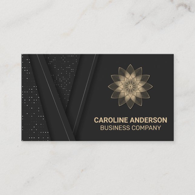 Carte De Visite Logo Gold Flower (Devant)