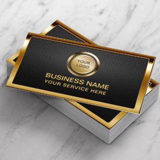 Carte De Visite Logo Gold personnalisé métal professionnel
