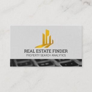 Carte De Visite Logo Gold Real Estate   Clavier