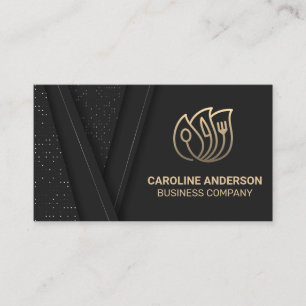 Carte De Visite Logo Gold Restaurant