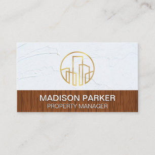 Carte De Visite Logo Golden Commercial Building