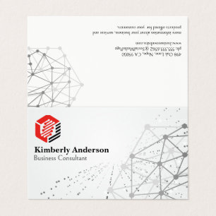 Carte De Visite Logo Hexagonal Tech moderne   Arrière - plan résea