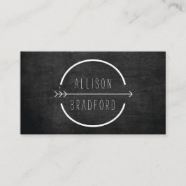 Carte De Visite Logo Hip and Rustic Arrow avec nom manuscrit