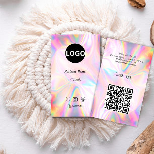 Carte De Visite Logo Holographique en pierre optique personnalisée