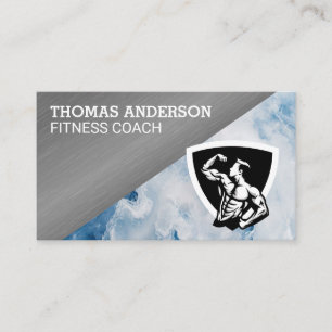 Carte De Visite Logo Homme Flexing   Fitness