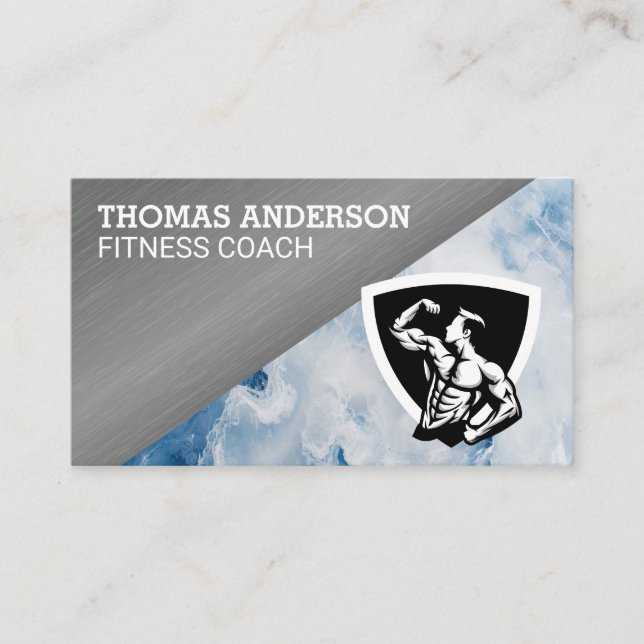 Carte De Visite Logo Homme Flexing | Fitness (Devant)