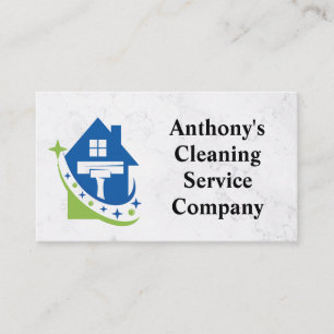 Carte De Visite Logo House Clean Squeegee   Sanitifiant