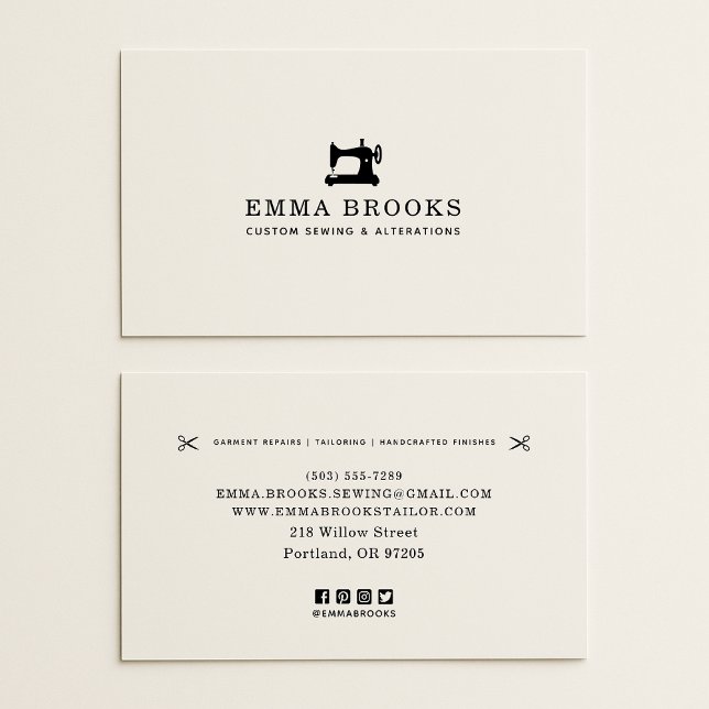 Carte de visite, logo, icônes SM (Créateur téléchargé)