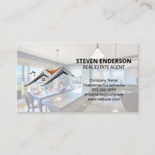 Carte De Visite Logo immobilier contemporain   Cuisine moderne