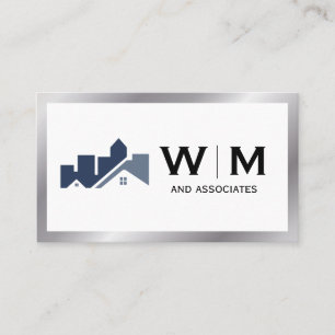 Carte De Visite Logo immobilier de construction architecturale