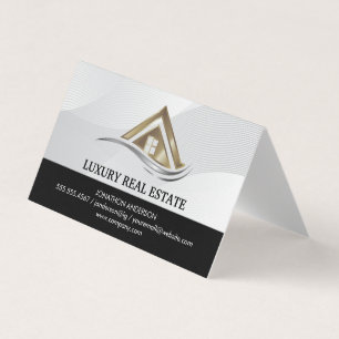 Carte De Visite Logo Immobilier Moderne   Gestion de Propriété