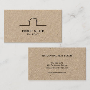 Carte De Visite Logo immobilier Realtor Kraft