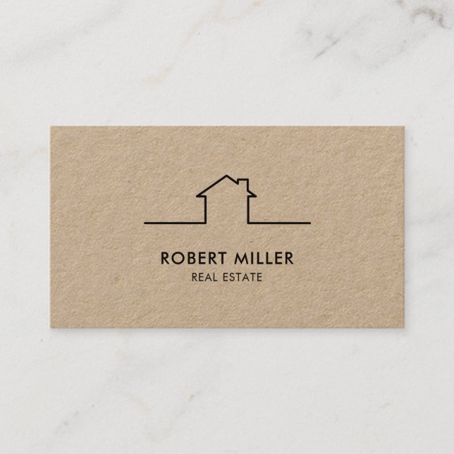 Carte De Visite Logo immobilier Realtor Kraft (Devant)