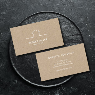 Carte De Visite Logo immobilier Realtor Kraft
