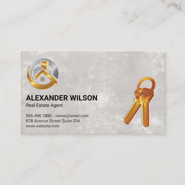 Carte De Visite Logo immobilier | Touches (Devant)