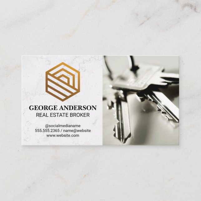 Carte De Visite Logo immobilier | Touches de la maison (Devant)