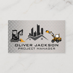 Carte De Visite Logo immobilier   Véhicules de construction   Acie
