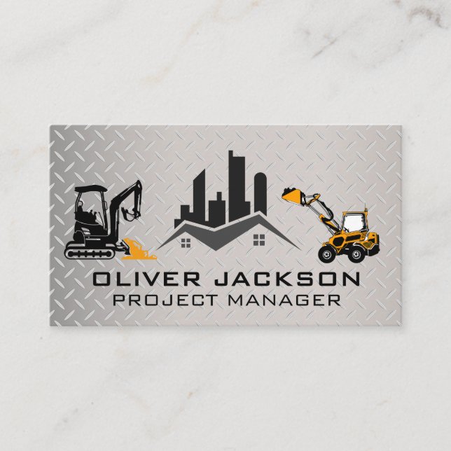 Carte De Visite Logo immobilier | Véhicules de construction | Acie (Devant)