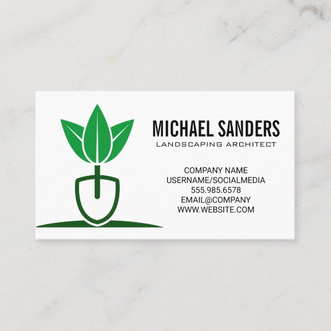 Carte De Visite Logo Landscaper | Jardinage (Devant)