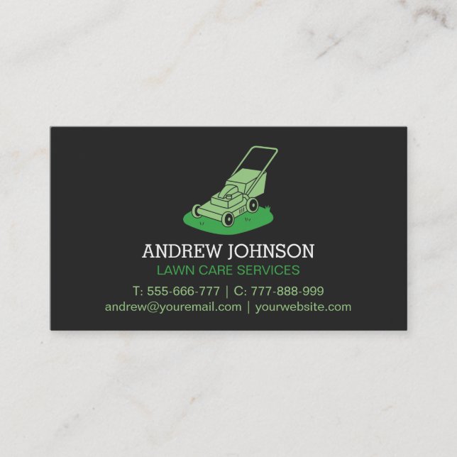 Carte De Visite Logo Logo Logo - Services d'amarrage de pelouse (Devant)