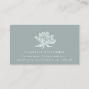 CARTE DE VISITE LOGO LOGO LOTUS FLORA TURQUOISE AQUA BLEU SHOPPPIN