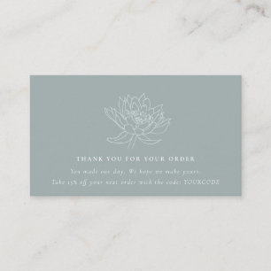 CARTE DE VISITE LOGO LOGO LOTUS FLORA TURQUOISE AQUA BLEU SHOPPPIN