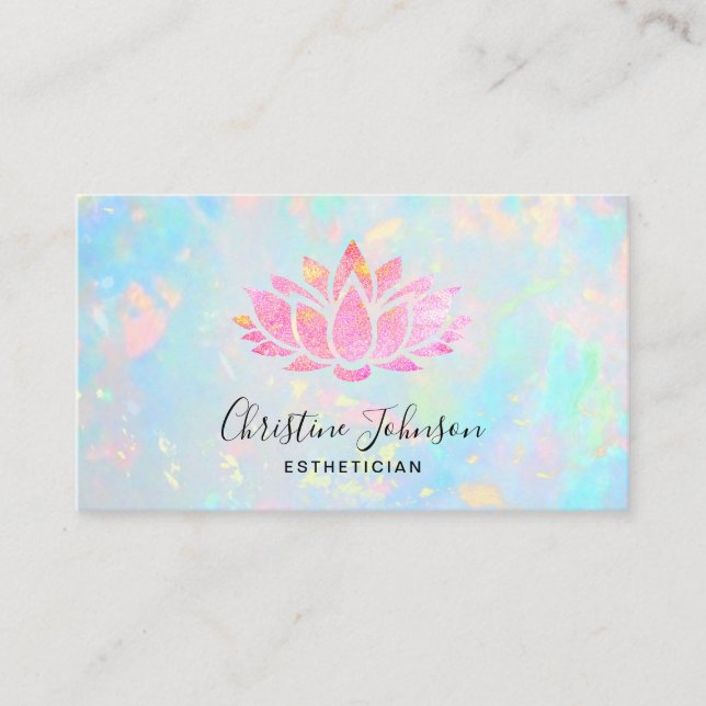 Carte De Visite logo lotus rose chaud (Devant)