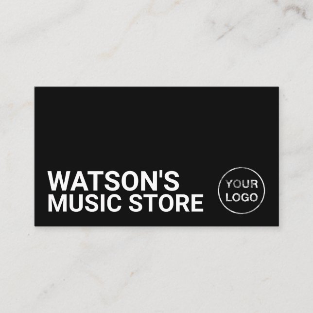 Carte De Visite Logo, magasin de musique en option (Devant)