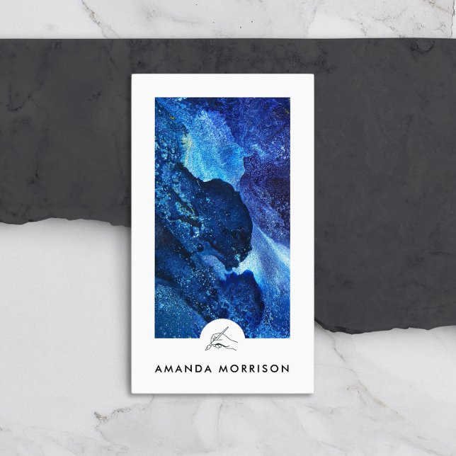 Carte De Visite Logo main de peintre moderne Vertical (Créateur téléchargé)