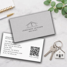 Logo Maison Courtier Moderne Gris Lin Faux