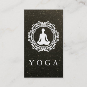 Carte De Visite Logo Mandala Élégant Yoga Santé Guérison