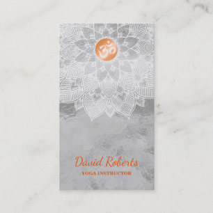 CARTE DE VISITE LOGO MANDALA PERSONNALISÉ PROFESSEUR DE YOGA