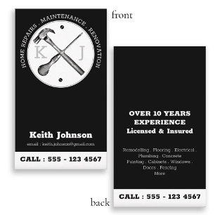 Carte De Visite Logo Manyman Black Professional sur mesure