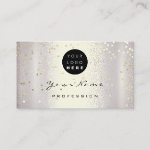 Carte De Visite Logo Maquillage Artiste Coiffure clous Smoky Argen