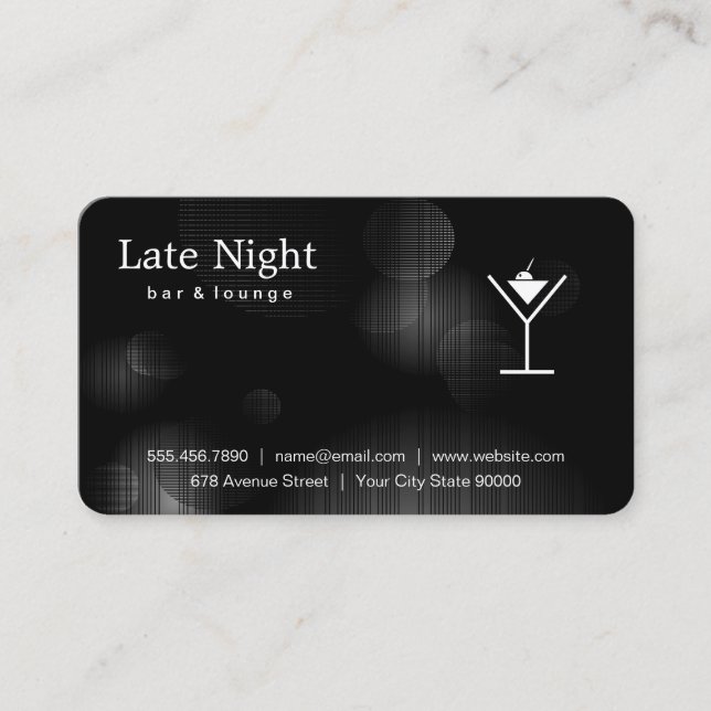 Carte De Visite Logo Martini Night Glow (Devant)