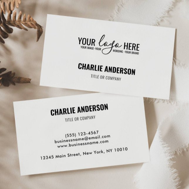 Carte De Visite Logo Merci simple de marque d'entreprise (Créateur téléchargé)